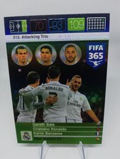 Bale - C. Ronaldo - Benzema, Panini FIFA365, 2015-16,  "Attacking Trio" #312