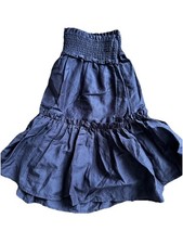 Vineyard Vines skirt sz small Harbor nautical Smocked Tiered navy cottagecore