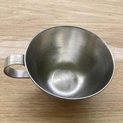 Vintage US BR 1951 Stainless Steel Military Camping Cup Handle Mug Korea War Era