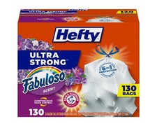 Hefty Ultra Strong Kitchen Drawstring Trash Bags, Fabuloso Scent 13 gal., 130 ct