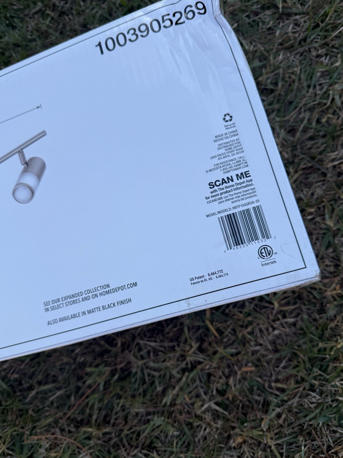 Hampton Bay Greyrock 3.44ft 5-Light Brushed Nickel Integrated LED Track Lighting