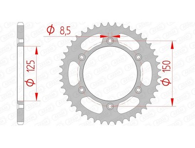 44201-Corona acero estándar 71304 - 520 compatible con KTM 790 ADVENTURE 790 202
