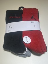 NEW NWT NIKE JORDAN Boys Socks Crew Jumpman Basketball Youth Multi 6 Pack 6-8