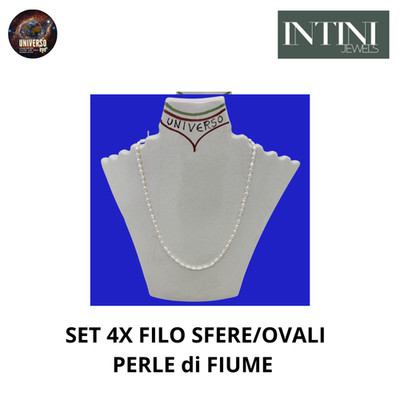SET 4X DRAHT KUGELN/OVALE FLUSSPERLEN 150 INTINI (MI)