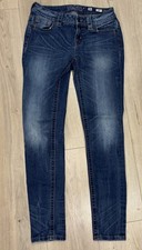 Miss Me Womens Size 26 Dark Wash Mid Rise Skinny Jeans