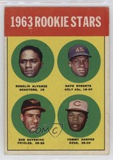 1963 Topps Rookie Stars Rogelio Alvarez Bob Saverine Tommy Harper #158 fh9