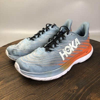 Hoka One One Mach 5 Shoes Mens Size 12 Blue Orange Mesh Running Sneakers 1127893