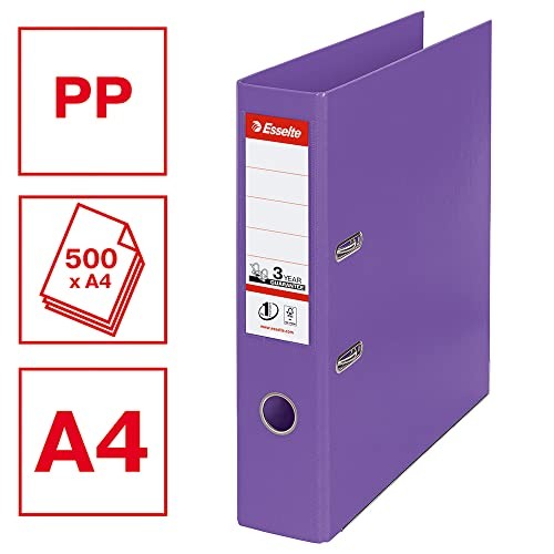 Aktenordner A4 75Mm Violett Esselte RüCkenetikett BüRoablage Ordner-image