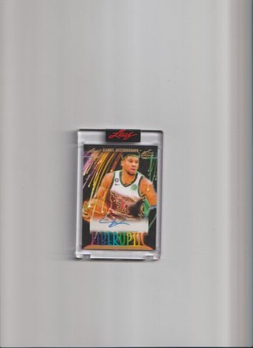 Giannis Antetokounmpo 2023 Leaf ArT OF THE SPORT AUTO #D 11/15