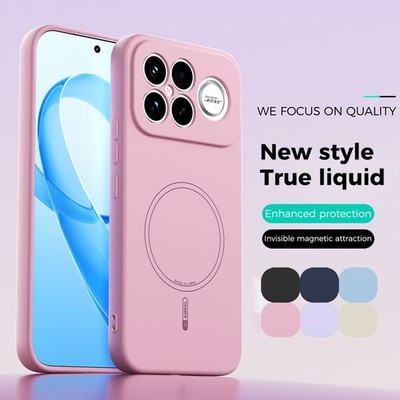 For Xiaomi Poco F8 Ultra/Pro F7 MagSafe Liquid Silicone Case Shockproof Cover