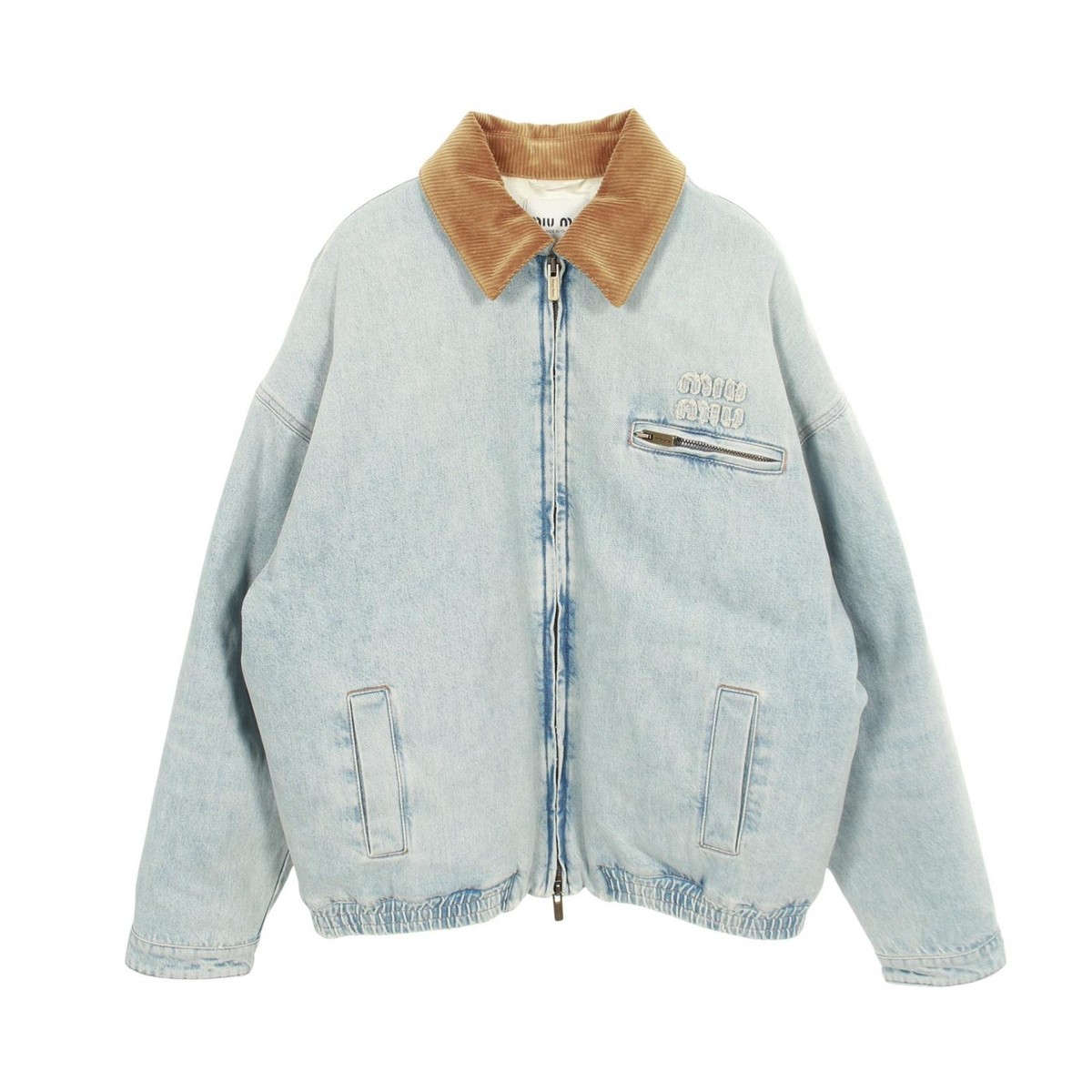 Miu Miu Blouson Denim Jacket cotton Blue #38 Used Women | eBay