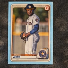 Topps 2020 Bowman Cristian Javier #BP-56 Sky Blue /499 Rookie Astros Baseball