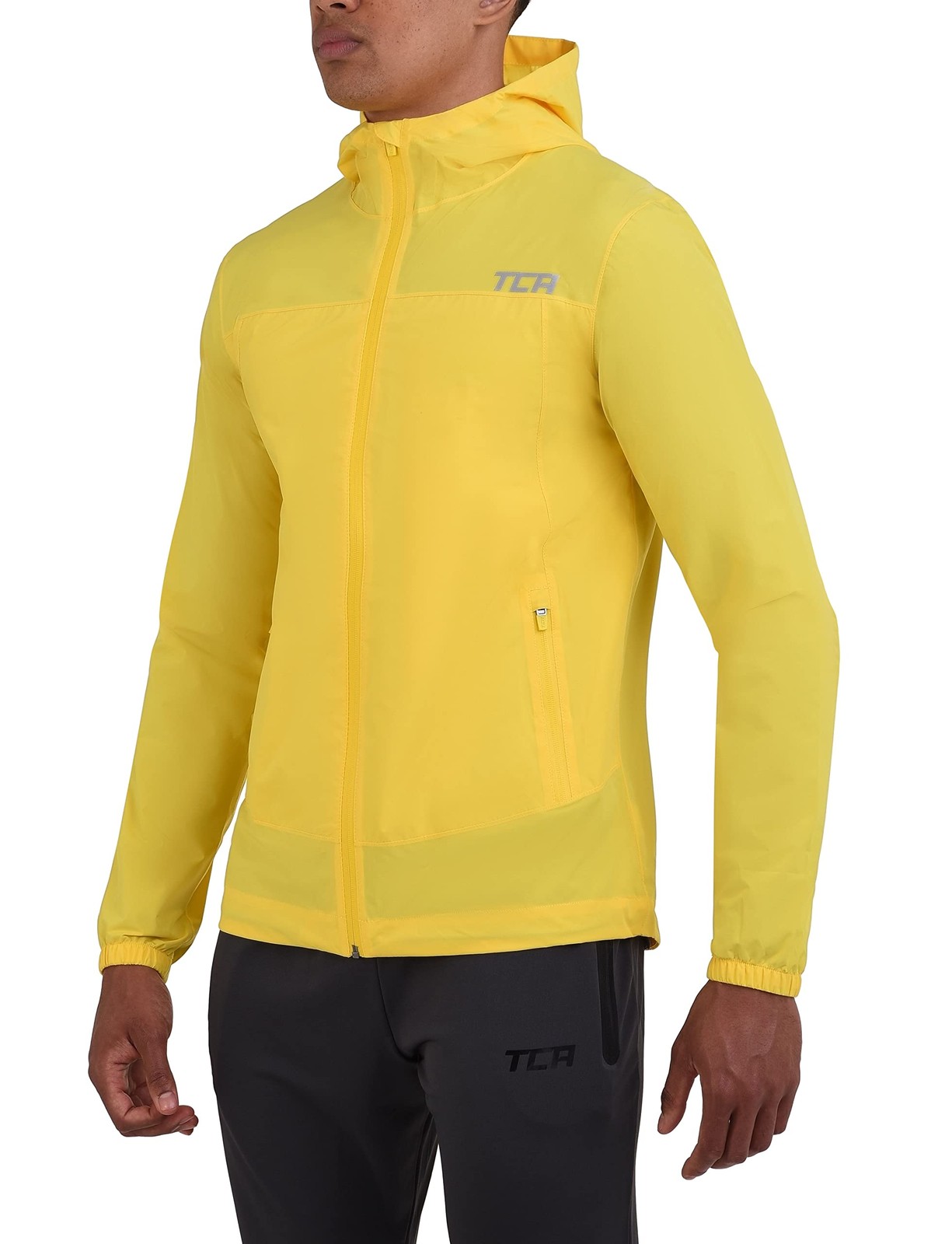 TCA Chubasquero Running ligero e Impermeable Para Hombre Con Bolsillos -