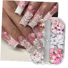 6Girds/Box Cartoon Nail Art Charms Set, 3D Cute Nail Rhinestones Charm Nail
