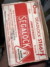 Segal ST667S Jimmy Proof Bronze Deadbolt With Night Stop - New Old Stock