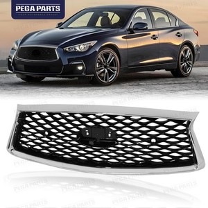 JDM REAL CARBON FIBER BADGELESS FRONT MESH GRILL GRILLE FOR