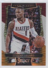 2016-17 Panini Select Concourse Tri-Color Prizm Damian Lillard #51 2u3