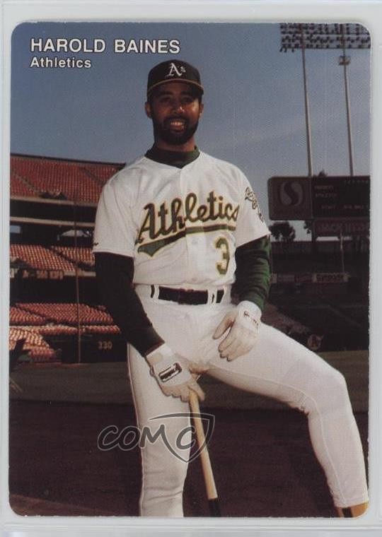 1991 Mother's Cookies Oakland Athletics Harold Baines #14 HOF 0q3