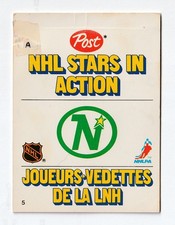 1981-82 Post Cereal Stand-Ups NHL Stars In Action #5 Bobby Smith  North Stars