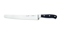 Giesser Messer Brotmesser Bestcut 25 Cm Geschmiedet - 6 Mm Wellenschliff Schwarz