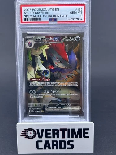 Pokemon TCG N's Zoroark ex 185/159 Sv09 Journey Together SIR Holo PSA 10