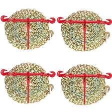 Chain and Binder Kit 3/8in-1/2in, Ratchet Load Binders 9215lbs Working Strength,