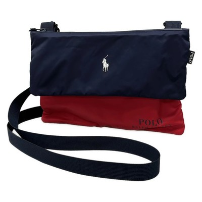 POLO by RalphLauren - Navy Red Nylon Shoulder Bag