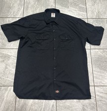 Y2K Dickies Black Short Sleeve Work Shirt Men  s XL Workwear