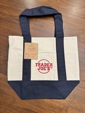 BRAND NEW with TAGS - Trader Joe  s - Canvas Mini Tote Bag - Blue