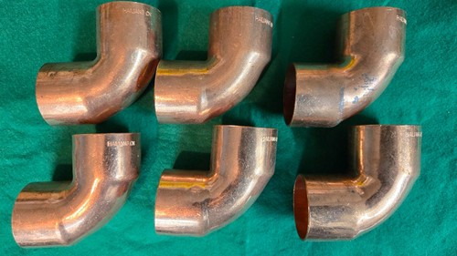 (6) HAILIANG 1-1/2" 90 DEGREES ELBOW C X C - COPPER PIPE FITTING