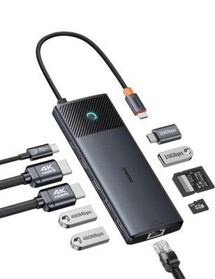 Baseus Type-C Docking Station 10-in-1 Dual Monitor  Single 4K 120Hz Dual 4K 60Hz