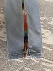 Knox Rose Women 14 Boho Jeans Side Stripe Embroidery Blue Skinny  Rainbow — photo 4