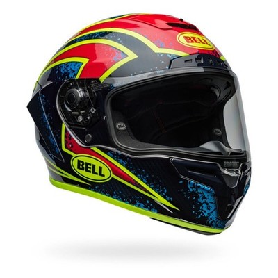Bell Helmets Gloss Blue/Retina Race Star DLX Flex Xenon Helmet 7159970