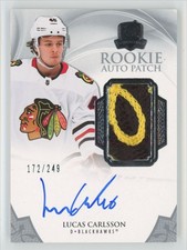 2020-21 UD The Cup RPA Patch Lucas Carlsson RC Auto 172/249 #131