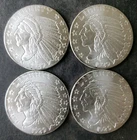 Lot of Four Golden State Mint 1/2oz Silver Rounds