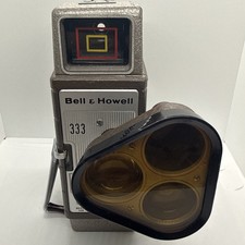 Vintage Movie Camera Bell And Howell 8mm Film 333 Triple Lens MCM Made In USA