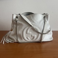 Borsa a Spalla Elegante in Pelle Bianca