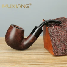 Briar Handmade Tobacco Pipe 9mm Filter Bent Stem Smoking Pipe Wooden Pocket