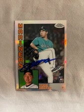 yusei kikuchi 2019 topps chrome 1984 rookie autographed card 84TC-19 blue jays