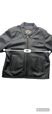 Harley-Davidson ブラックジャケット XL Harley-Davidson Black Leather Jacket RN 103819 CA 03402 Mens Size