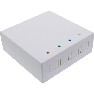 InLine  FTTH Leerbox für bis zu 4x LC Duplex / 4x SC Simplex, Aufputz 80mm weiß