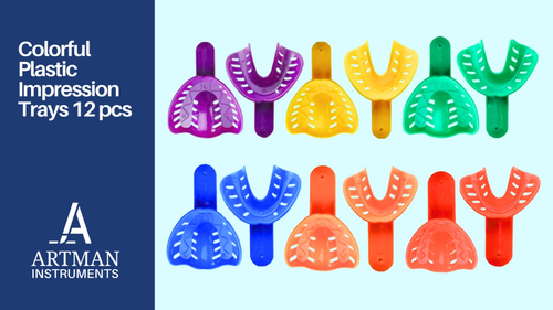 Dental Impression Tray 12pcs 6 Sizes Plastic Materials for Adult/Children ARTMAN - Video 1 of 1