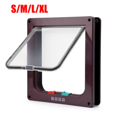 Katzenklappe Katzentür Hundeklappe S-XL Eingangskontrolle System Hunde 4-Wege