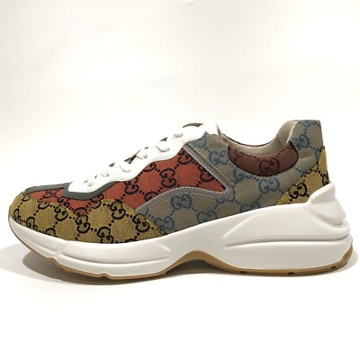 Gucci GUCCI Rhyton GG Sneakers -Multicolor Canvas GG Logo -Men's