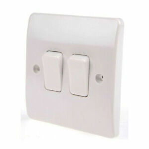 MK Electric K4872WHI 10A LIGHT SWITCH 2 GANG 2 WAY LOGIC PLUS PLATESWITCH x 20