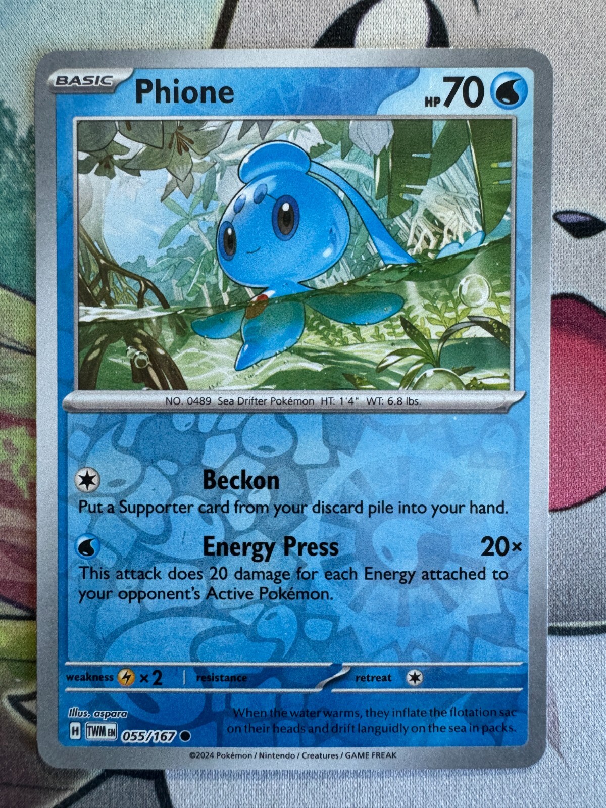 Phione Reverse Holo English Pokemon TCG BKBM212