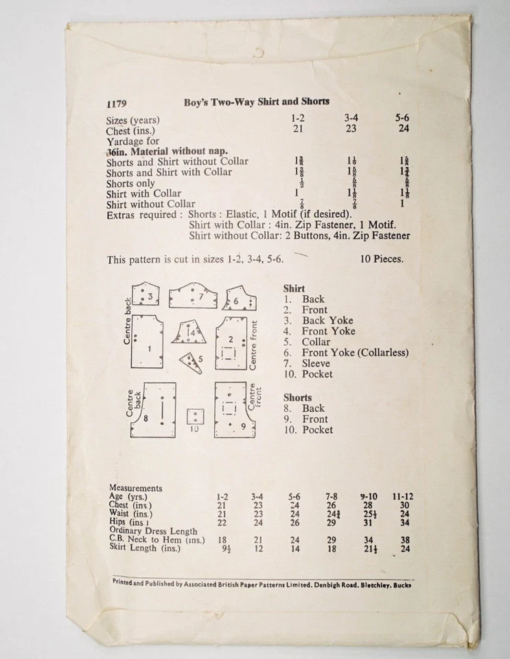 Sewing Pattern Childrens Boys Shorts Vintage 1960s Le Roy Top Uncut Checked - Image 2 of 2