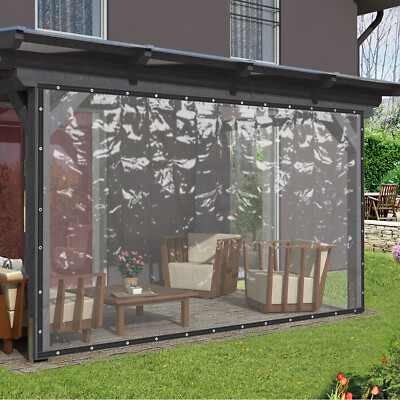 #ad #ad 8*20FT Outdoor Waterproof Heavy Duty Commercial PVC Vinyl Clear Curtain Walls US $90.43