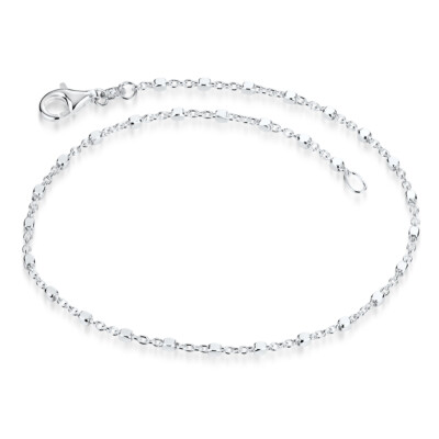 MATERIA Damen Armband Echt Silber 925 - Würfel Kette Armkette 17-22cm