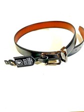 Men's New Genuine Black / Cognac Reversible leather Dress belt